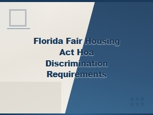 Florida Fair Housing Act Hoa Discrimination Letter Template